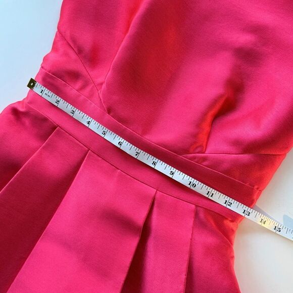 Kate Spade Open Back Bow Mini Party Dress in Pink Silk Blend Size 0 - Picture 9 of 16